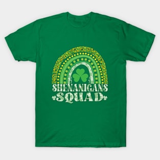 Shenanigans Squad - Retro Rainbow St Patricks Day T-Shirt